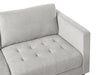 Metro 2-Piece Left-Facing Fabric Sectional with Chaise and Tufted Seat Cushions - Neutral | Sofa sectionnel de gauche Metro 2 pièces en tissu avec fauteuil long et coussins de siège capitonnés - neutre