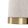 Rachel 19" Contemporary Table Lamp with Linen Shade – Brass | Lampe de table contemporaine Rachel de 19 po avec abat-jour en lin - laiton