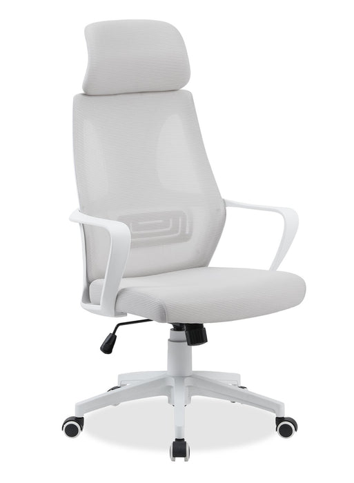 Chaise de bureau réglable Bennet de 24.4 po en mailles - blanche 