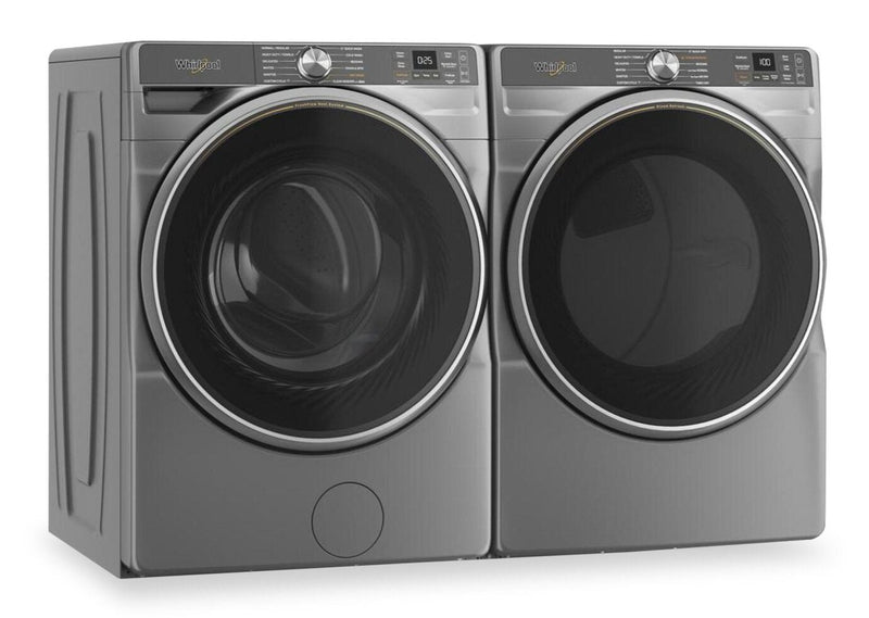 Laveuse à chargement frontal de 5,8 pi³ avec système de ventilation FreshFlowMC et sécheuse électrique de 7,4 pi³ de Whirlpool 