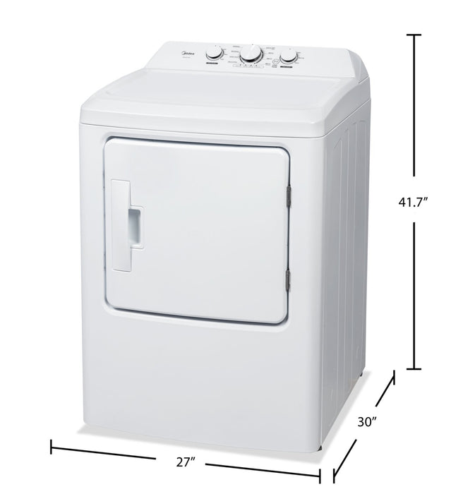 Sécheuse électrique Midea de 7,0 pi3 avec culbutage - blanche - MLTE45A2BWW 
