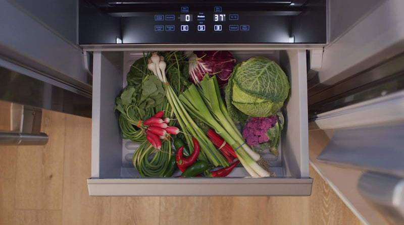 Réfrigérateur encastré KitchenAid de 29,4 pi3 et de 48 po à compartiments juxtaposés - genièvre - KBSN748SJP