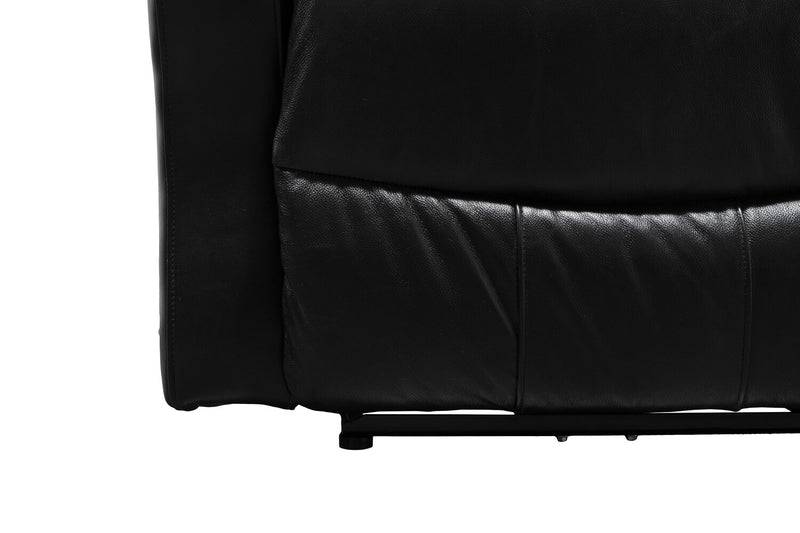 Fauteuil coulissant à inclinaison électrique Ellis de 32 po en similicuir - noir