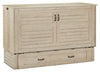 Lit escamotable Parker, bois flotté brossé -  format grand lit