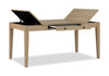Cove 7pc Dining Table Set with Table & 6 Chairs, Storage Drawers, Melamine, 66"W - Natural/Grey | Ensemble de salle à manger Cove 7 pièces en mélamine avec table de 66 po (L), tiroirs de rangement et 6 chaises - naturel et gris