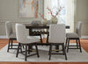 Metro Counter Height Dining Table with Built-in Wine Rack, 66"W - Brown | Table de salle à manger Metro de 66 po (L) de hauteur comptoir avec support à vin intégré - brune
