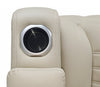 Zen 40" Leather-Look Fabric Power Reclining Massage Chair with Power Headrest and Heated Seat - Apricot | Fauteuil de massage à inclinaison électrique Zen de 40 po en tissu d’apparence cuir avec appuie-tête électrique et siège chauffant - abricot