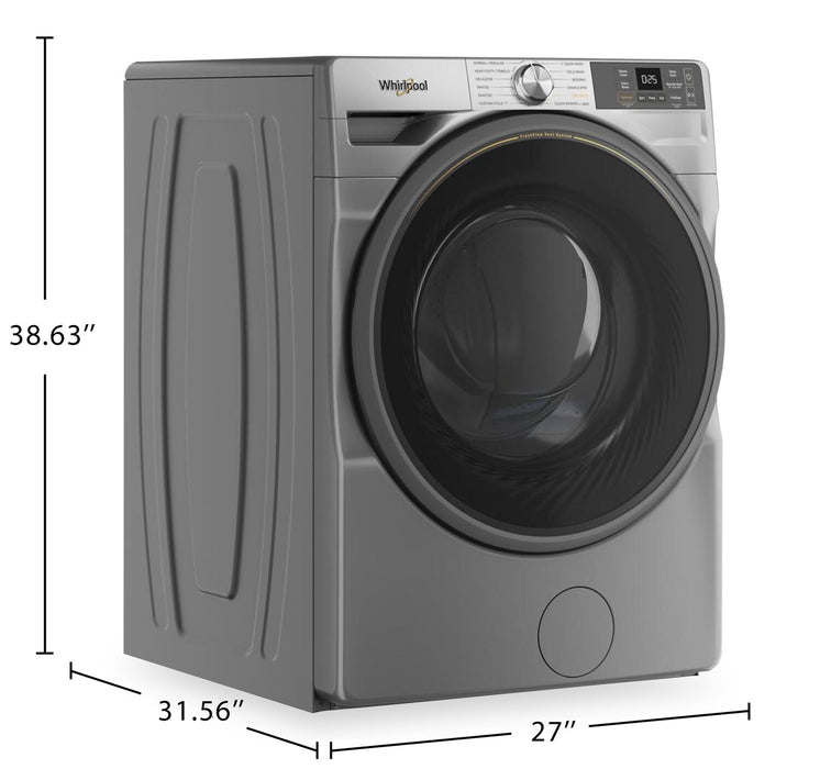 Laveuse intelligente Whirlpool à chargement frontal de 5,2 pi³ avec système de ventilation FreshFlowMC - argenté radieux - WFW5720RR