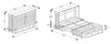 Parker Cabinet Bed, Weathered Brown - Queen Size | Lit escamotable Parker, marron vieilli -  format grand lit