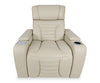 Zen 40" Leather-Look Fabric Power Reclining Massage Chair with Power Headrest and Heated Seat - Apricot | Fauteuil de massage à inclinaison électrique Zen de 40 po en tissu d’apparence cuir avec appuie-tête électrique et siège chauffant - abricot