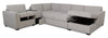 Vault 6-Piece Right-Facing Sectional with Sofa Bed Loveseat, Three Storage Chairs and Storage Chaise - Grey | Sofa sectionnel de droite Vault 6 pièces avec causeuse-lit, 2 fauteuils de rangement et fauteuil long de rangement - gris