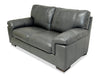 Classico 71" Genuine Leather Loveseat with Wood Legs – Carbon Grey | Causeuse Classico de 71 po en cuir véritable avec pattes en bois - gris carbone