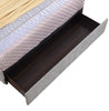 Amos Grey Upholstered Storage Bed with Channel Headboard - Full | Lit de rangement rembourré Amos gris avec tête de lit à canaux - format lit double
