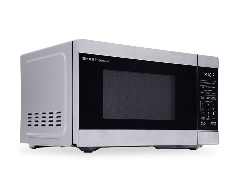 Four à micro-ondes de comptoir Sharp de 0,9 pi3 avec plateau tournant CarouselMD - SMC0962KSC