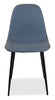 Jax Dining Chair with Polyester Fabric, Metal - Charcoal | Chaise de salle à manger Jax en tissu de polyester et en métal - anthracite