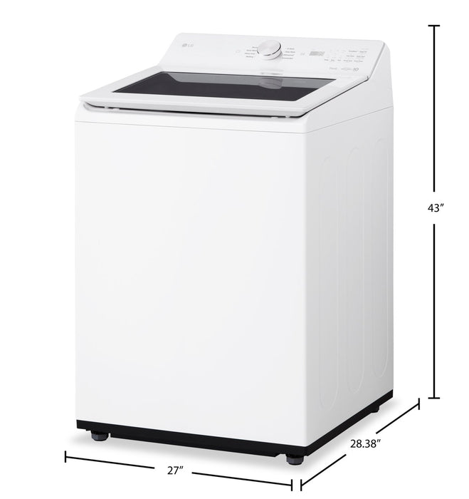 Laveuse intelligente LG à chargement par le haut de 5,8 pi3 avec EasyUnload et détection IA - blanc alpin - WT8200CW