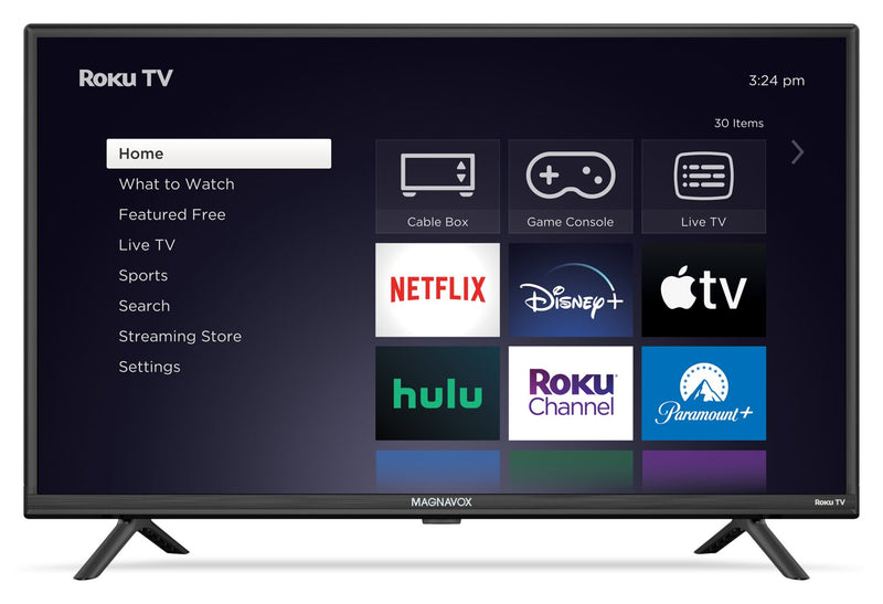 Téléviseur intelligent MAGNAVOX de 32 po avec Roku TVMC et prêt pour la HD