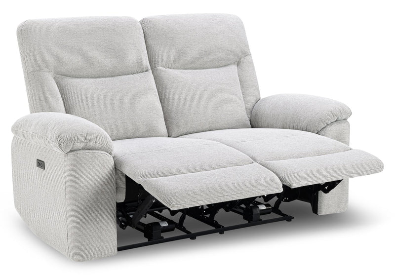Causeuse à inclinaison électrique Spencer de 65,6 po en tissu de chenille - grise