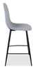 Jax Counter-Height Stool with Polyester Fabric, 26"H, Metal - Grey | Tabouret Jax de hauteur comptoir de 26 po (H) en tissu de polyester et en métal - gris