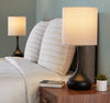 Polly 24" Matte Black Metal 2-Piece Set, with Two Table Lamps  | Ensemble 2 lampes de table Polly de 24 po en métal noir  | POLLY2PK