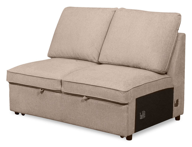 Sofa-lit sectionnel enveloppant de droite Haven de Scott Living 3 pièces en tissu de chenille avec rangement - taupe