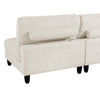 Lounge 5-Piece Chenille Modular Sectional with Ottoman – Beige  | Sofa sectionnel modulaire Lounge 5 pièces en chenille avec pouf - beige