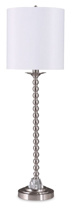 Ensemble 2 lampes de table de 30 po en nickel brossé
