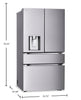 LG 36" 29 Cu. Ft. Standard-Depth MAX® 4-Door French-Door Refrigerator - LF29S9730S | Réfrigérateur LG MAXMC à 4 portes de 29 pi³ et de 36 po à profondeur standard - LF29S9730S | LF29S973
