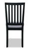 Bryn Dining Chair with Fabric Seat, Slat-Back - Black | Chaise de salle à manger Bryn avec siège en tissu, dossier à lattes - noire