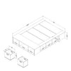 Everley Platform Bed with Built-in Storage & Baskets, White - Full Size | Lit plateforme Everley avec rangement et paniers intégrés, blanc - format lit double