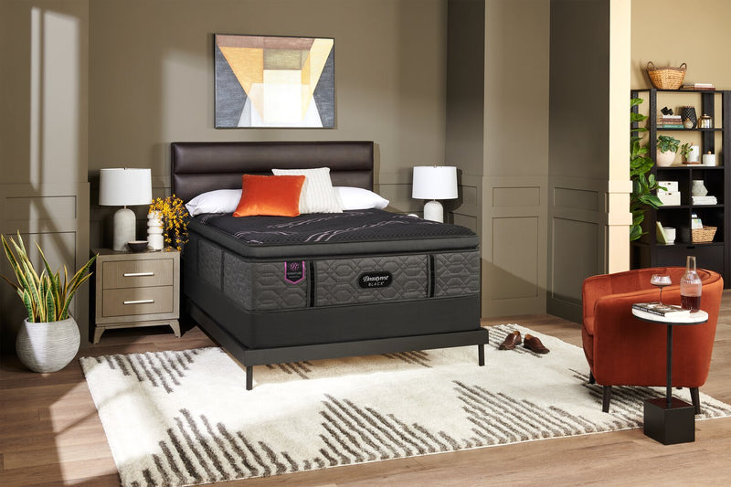 Ensemble Matelas à Euro-plateau épais Magenta Signature de Beautyrest BlackMD pour grand lit