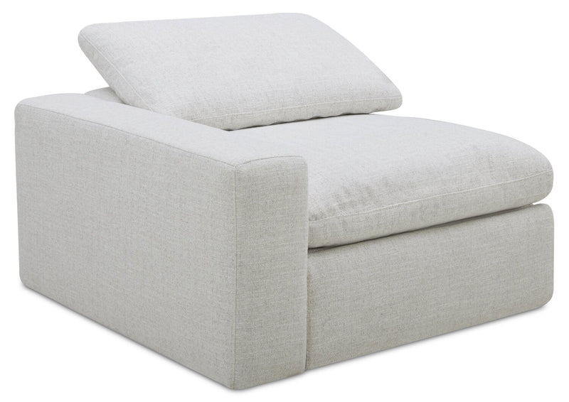 Causeuse à inclinaison électrique modulaire Sky de 91,5 po en tissu avec coussins amovibles en duvet et plumes - blé Nathan