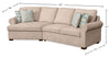Scott Living Haven 2-Piece Left-Facing Chenille Fabric Cuddler Sectional - Taupe | Sofa sectionnel enveloppant de gauche Haven de Scott Living 2 pièces en tissu de chenille - taupe