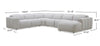 Presidio 6-Piece Right-Facing Power Reclining Sectional – Powder | Sofa sectionnel de droite à inclinaison électrique Presidio 6 pièces - poudre