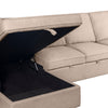 Scott Living Haven 3-Piece Right-Facing Chenille Fabric Cuddler Sleeper Sectional with Storage - Taupe | Sofa-lit sectionnel enveloppant de droite Haven de Scott Living 3 pièces en tissu de chenille avec rangement - taupe