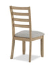 Cove Dining Chair with Cushion Fabric Seat, Ladder-Back – Natural/Grey | Chaise de salle à manger Cove avec siège rembourré en tissu et dossier en échelle - naturelle et grise
