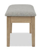 Cove Dining Bench with Cushion Fabric Seat, Lift Top Storage, 46"W - Natural/Grey | Banc de salle à manger Cove de 46 po (L) avec siège rembourré en tissu et rangement à dessus relevable - naturel et gris