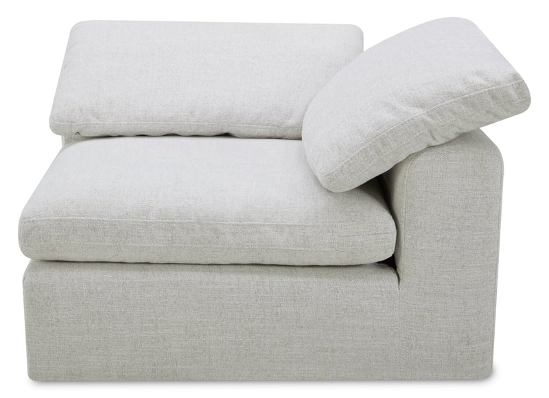 Sofa sectionnel à inclinaison électrique modulaire Sky 8 pièces en tissu avec coussins amovibles en duvet et plumes - blé Nathan