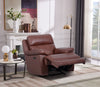Sorrento 42" Genuine Leather Power Reclining Chair with USB Port - Madrid Brick Brown | Fauteuil à inclinaison électrique Sorrento de 42 po en cuir véritable avec port USB - brun brique de Madrid