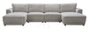 Voyage Modular 4-Piece U-Shaped Fabric Sectional with Removable Back Cushions – Taupe | Sofa sectionnel modulaire en forme de U Voyage 4 pièces en tissu avec coussins de dossier amovibles - taupe