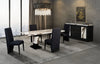 Vega Dining Server with Storage & 4 Drawers, Marble Look, 66"W - Black & White | Desserte de salle à manger Vega de 66 po (L) en imitation de marbre avec rangement et 4 tiroirs - noire et blanche
