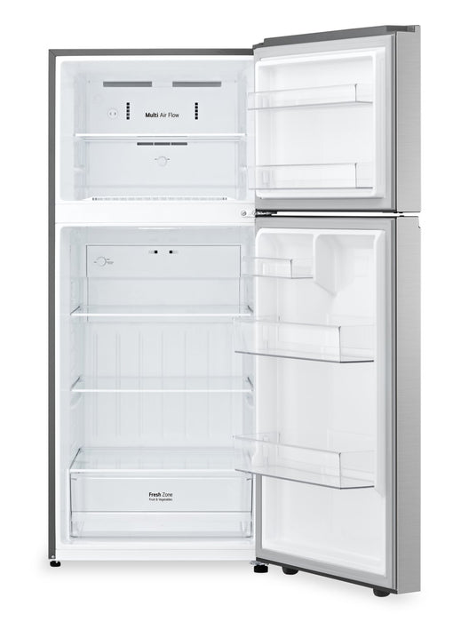 Réfrigérateur LG de 18 pi³ et de 28 po à congélateur supérieur qui convient à une installation dans un garage - acier inoxydable - LT18S2100S
