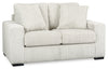 Willow 66" Light Grey Fabric Loveseat with Track Arms and Reversible Seat and Back Cushions | Causeuse Willow de 66 po en tissu gris clair avec accoudoirs rectilignes et coussins de siège et de dossier réversibles | WIL2GYLV
