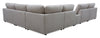 Voyage Modular 7-Piece Fabric Sectional with Console and Removable Back Cushions – Taupe | Sofa sectionnel modulaire Voyage 7 pièces en tissu avec console et coussins de dossier amovibles - taupe