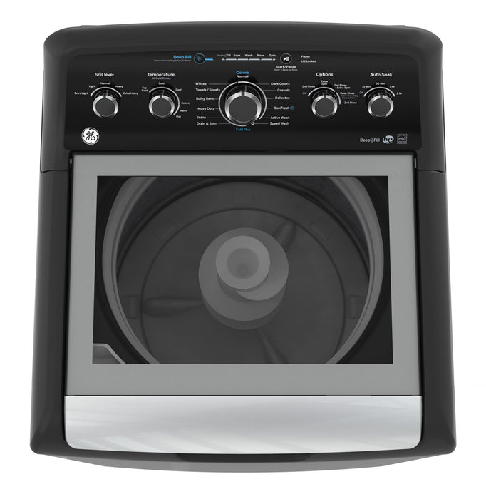 Laveuse GE à chargement par le haut de 4,9 pi³ avec agitateur - gris diamant - GTW491BMRDG