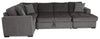 Made in Canada Legend 4-Piece Right-Facing Chenille Fabric Sleeper Sectional with Storage Chaise - Pewter Brown | Sofa-lit sectionnel de droite Legend 4 pièces fabriqué au Canada en tissu de chenille avec fauteuil long de rangement - brun étain
