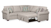 Scott Living Haven 3-Piece Chenille Fabric Sleeper Sectional - Grey | Sofa-lit sectionnel Haven de Scott Living 3 pièces en tissu de chenille - gris