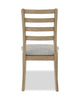 Cove Dining Chair with Cushion Fabric Seat, Ladder-Back – Natural/Grey | Chaise de salle à manger Cove avec siège rembourré en tissu et dossier en échelle - naturelle et grise