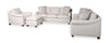 Mallie 84" Chenille Fabric Sofa with Rolled Arms and Wood Legs - Shell White | Sofa Mallie de 84 po en tissu de chenille avec accoudoirs enroulés et pattes en bois - blanc coquillage