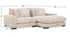 Alto 2-Piece Ultra Plush Faux Fur Fabric Sectional with Dual Cupholders and USB Ports - Mink Taupe | Sofa sectionnel Alto 2 pièces en tissu de fausse fourrure très douce avec deux porte-gobelets et ports USB - vison taupe